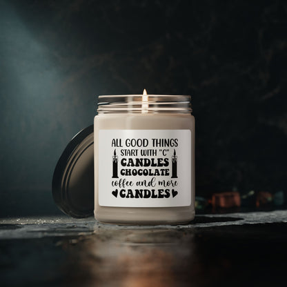 All Good Things Scented Soy Candle - Chocolate & Coffee Aroma, 9oz