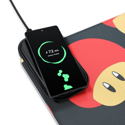 Mushroom LED Gaming Mouse Pad with Wireless Charging