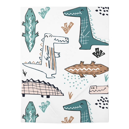 Dinosaur-Themed Baby Swaddle Blanket | Soft & Playful Infant Wrap