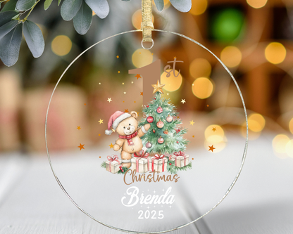 Personalized Baby First Christmas Ornament 2025 – Custom Name Ornament, Newborn Keepsake, Christmas Gift, Baby Girl Ornament, Acrylic Ornament