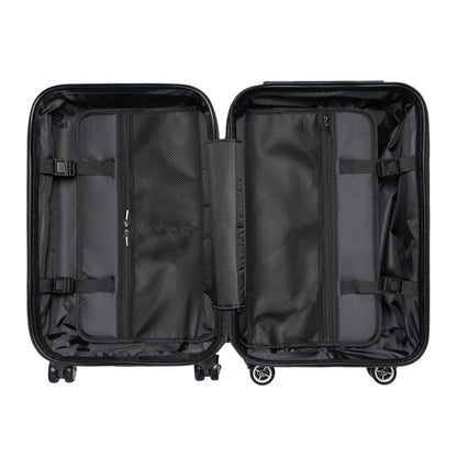 Trendy Abstract Black and White Suitcase – Stylish Travel Luggage for Modern Explorers