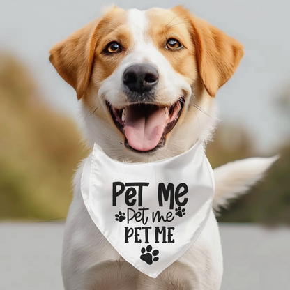 Cute 'Pet Me' Dog Bandana – Because Your Pup Deserves All the Love
